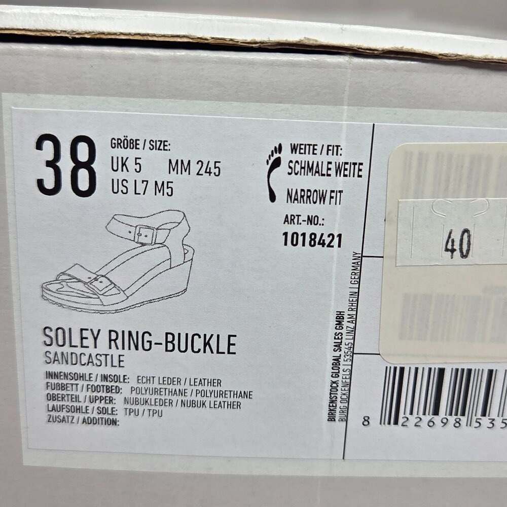 NWT Birkenstock Women's Papillio Soley Sandcastle Wedge Sandals - Picture 8 of 8